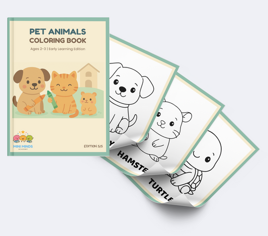 🐦 Pet Animals Coloring Book for Ages 2–3 | Edition 5/5