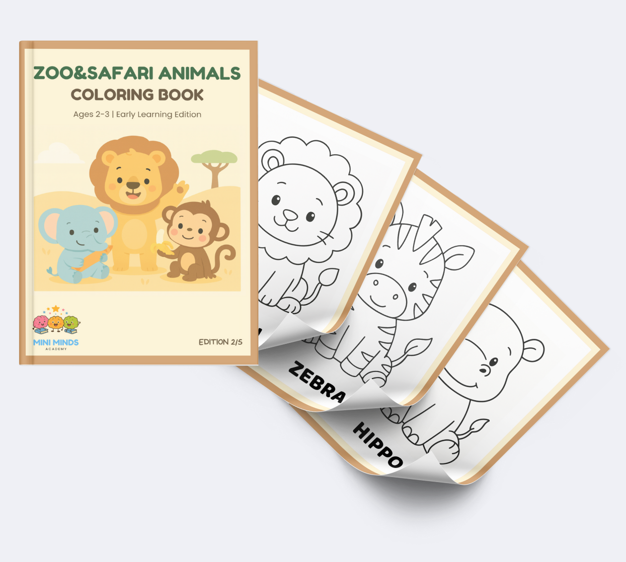 Animals Coloring Book for Ages 2–3 | All Editions (Combo)