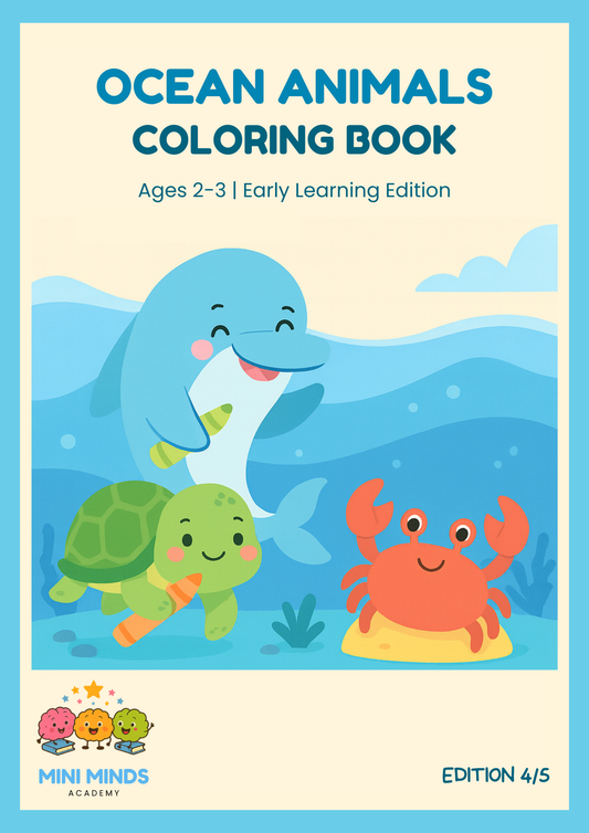 🐠 Ocean Animals Coloring Book for Ages 2–3 | Edition 4/5